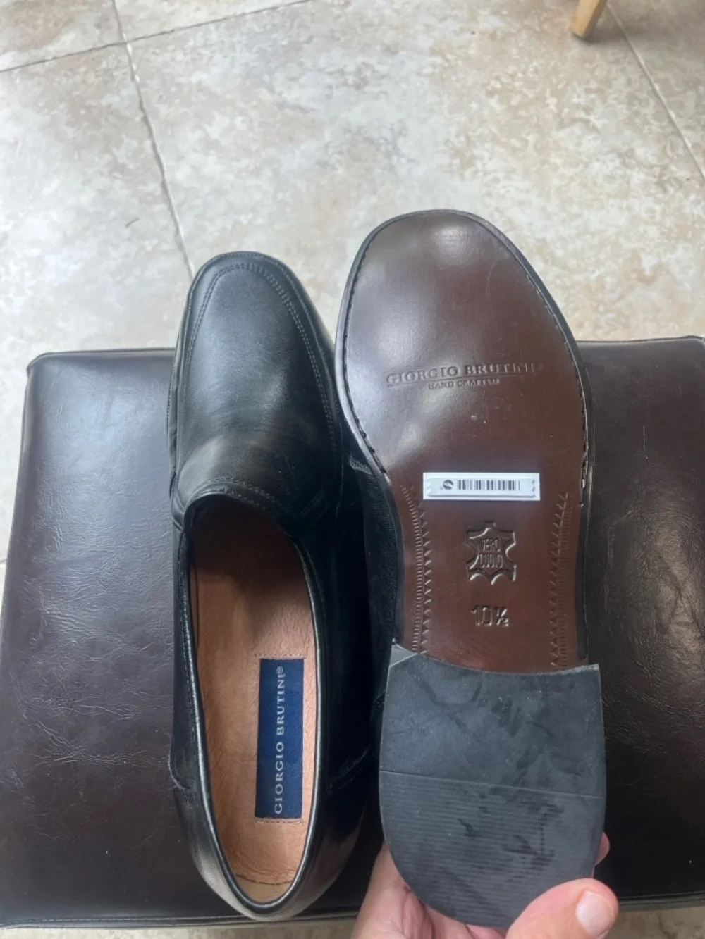 Giorgio Brutini Black Leather Slip-On Loafers 🆕 without 📦